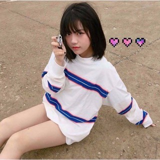 Sweater Trắng sọc Xanh