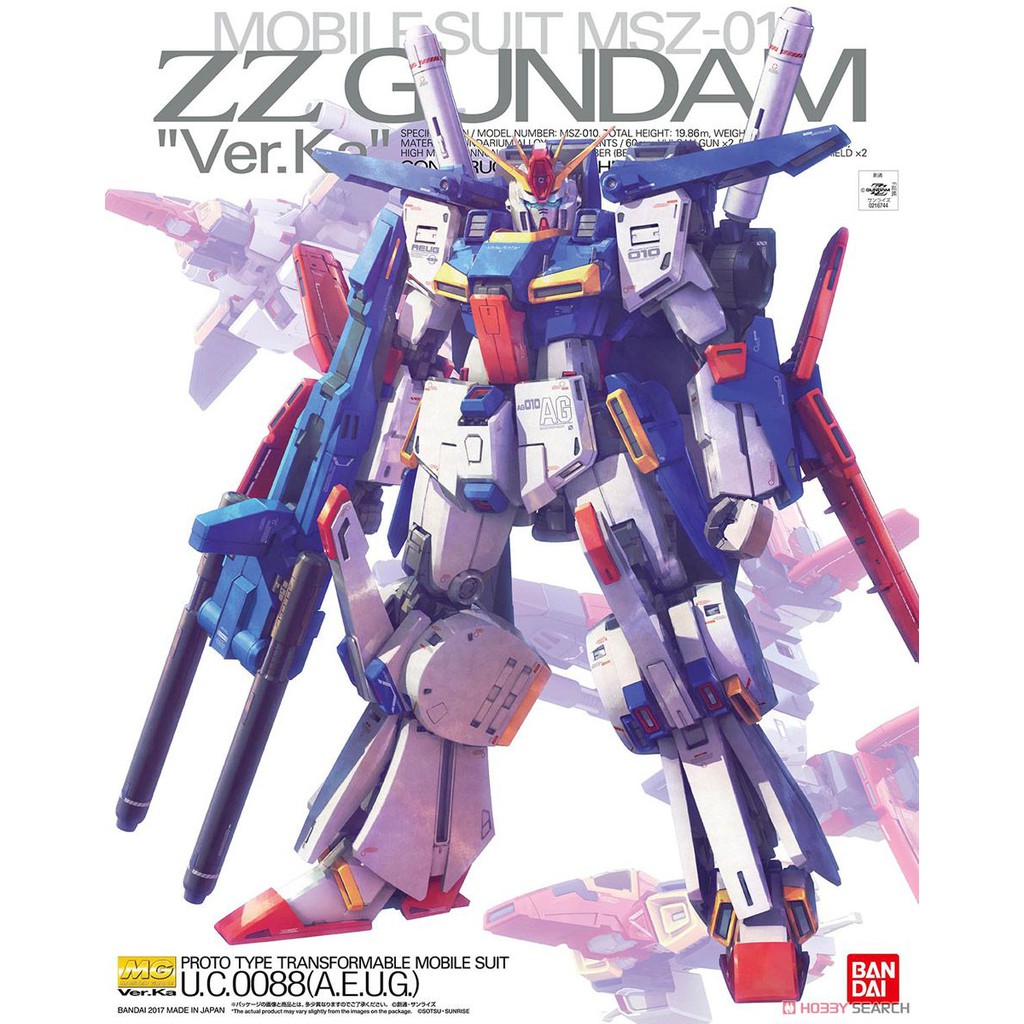 Mô Hình Lắp Ráp MG 1/100 MSZ-010 ZZ Gundam Ver.Ka