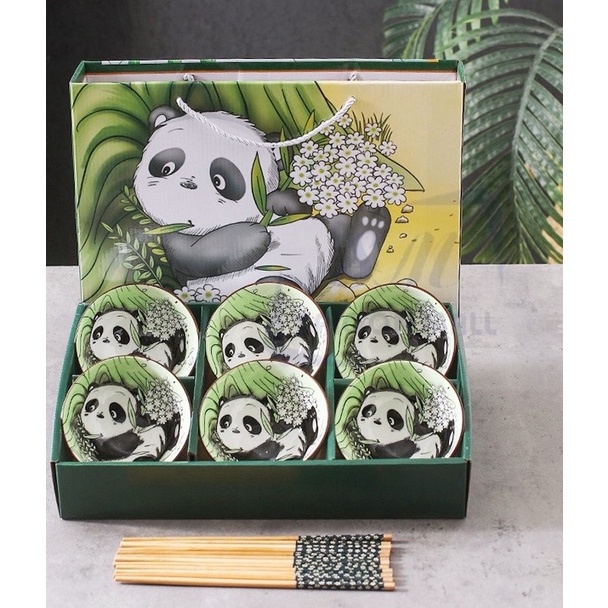 Bộ 6 chén đũa hình thú hoạ tiết sang trọng đáng yêu.
