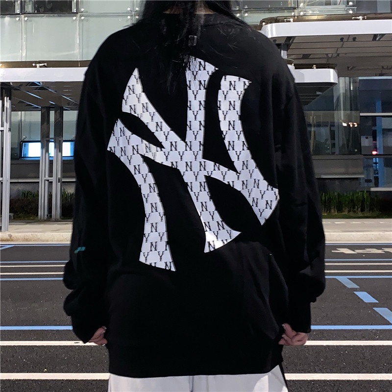 MLB Áo Sweater Chui Đầu Cổ Tròn Tay Dài Dáng Rộng Thời Trang Cho Cặp Đôi | BigBuy360 - bigbuy360.vn