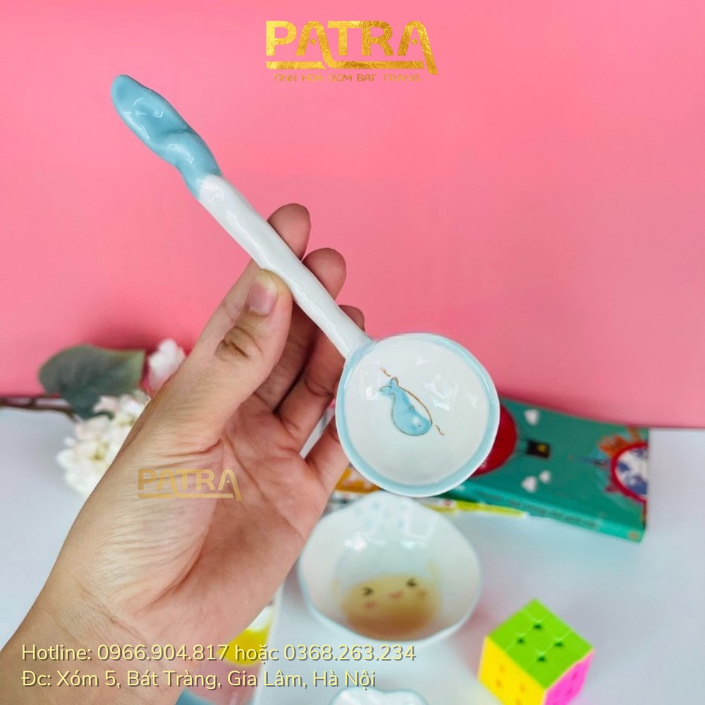 Bộ bát đĩa ăn dặm cho bé, set bát ăn cơm cute họa tiết cầu vồng