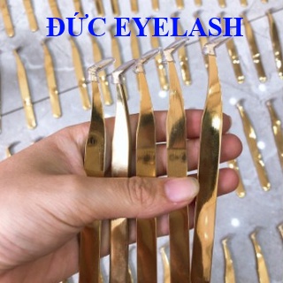 Nhíp volume vàng mũi vuông nối mi - tạo fan -dụng cụ nối mi