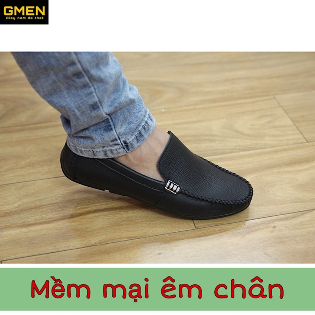 Giày da nam thiết kế da thật nguyên tấm đế cao su khâu chỉ bảo hành 1 năm TK0102