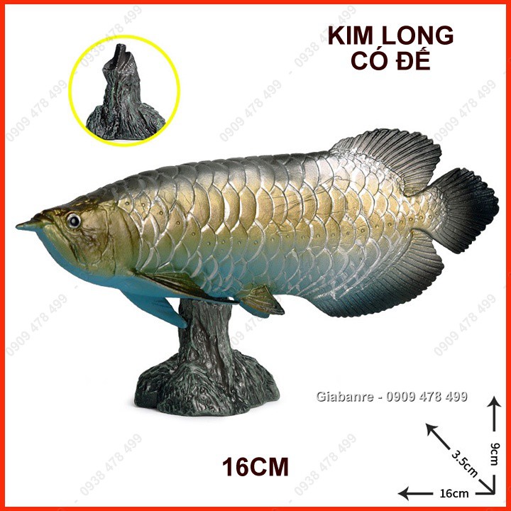 Mô Hình Cá Rồng Arowana – Kim Long, Ngân Long, Huyết Long - Dài 16-18cm 7667