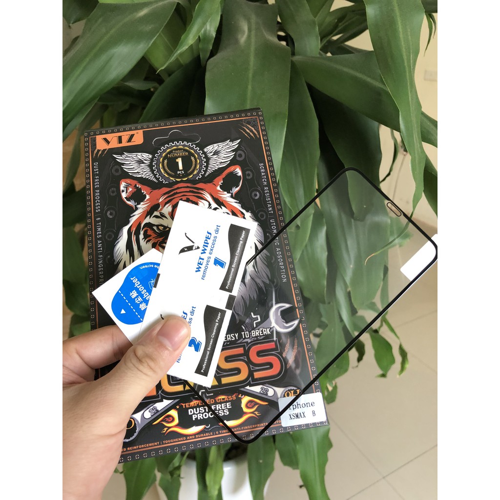 Kính cường lực hổ Full Màn 9D hiệu VTZ iphone X/ Xs/ Xr/ Xs max/ 11/ 11Pro/ 11Pro max/ 12/ 12mini/ 12Pro/ 12Pro max