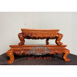 Kỷ rồng vuông chân quỳ  Đôn chân quỳ gỗ Đế chân rồng kê đồ trang trí nhà cửa gỗ hương