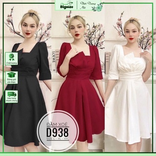 (60-100kg) BIGSIZE Đầm xoè D938