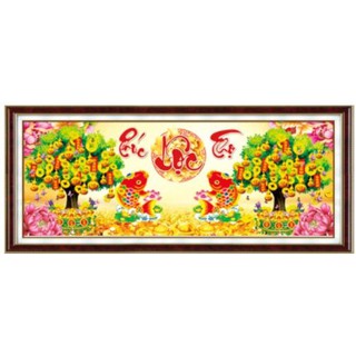 Tranh đính đá phúc lộc thọ df267-120x50cm