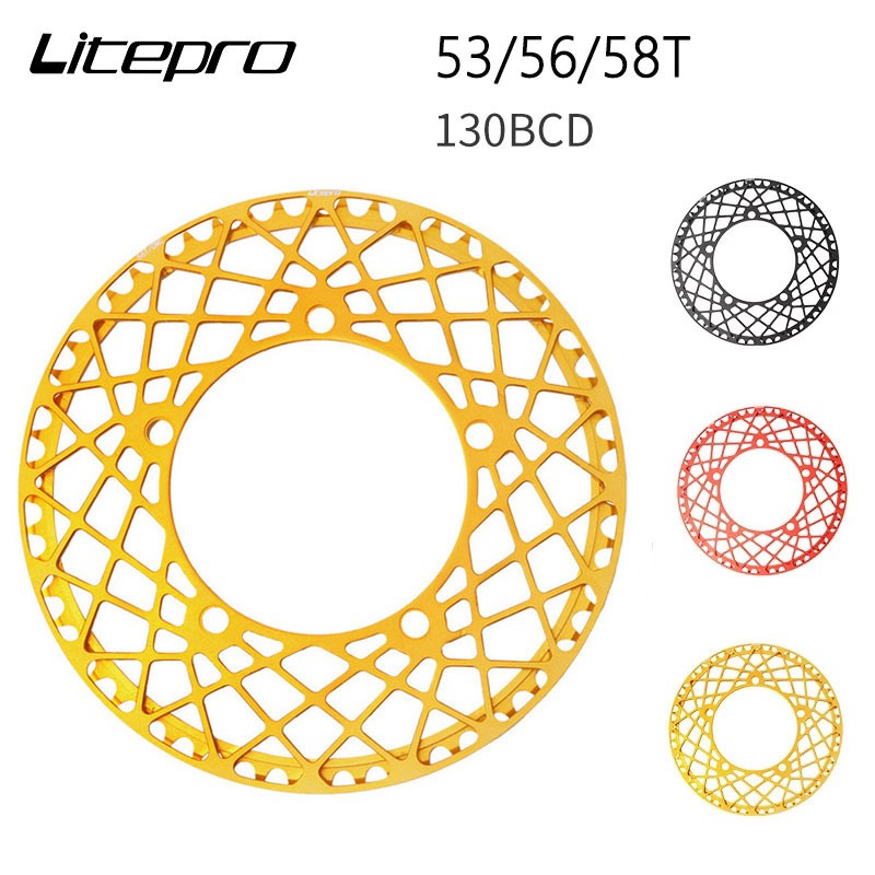 Nhông xích xe đạp gấp Litepro Bánh xích 53/56/58T BCD130 cho xe đạp gấp BMX Fnhon 3Sixty Dahon