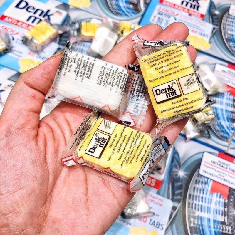Viên tẩy lồng giặt Denkmit Đức hộp 60 viên x 15g