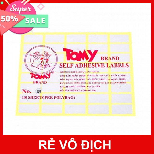 Giấy decal in mã vạch Tomy A5 - Aha Book