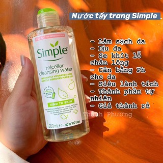 Combo Bộ dưỡng da Simple 3 món