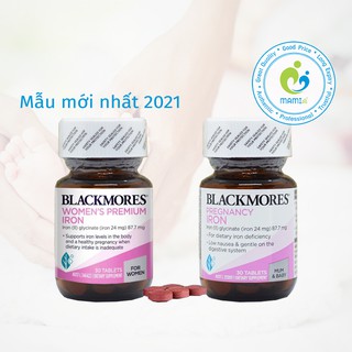 Viên sắt bầu (30v) ngăn ngừa thiếu máu, không gây táo bón cho mẹ bầu và mẹ sau sinh Blackmores Pregnancy Iron, Úc