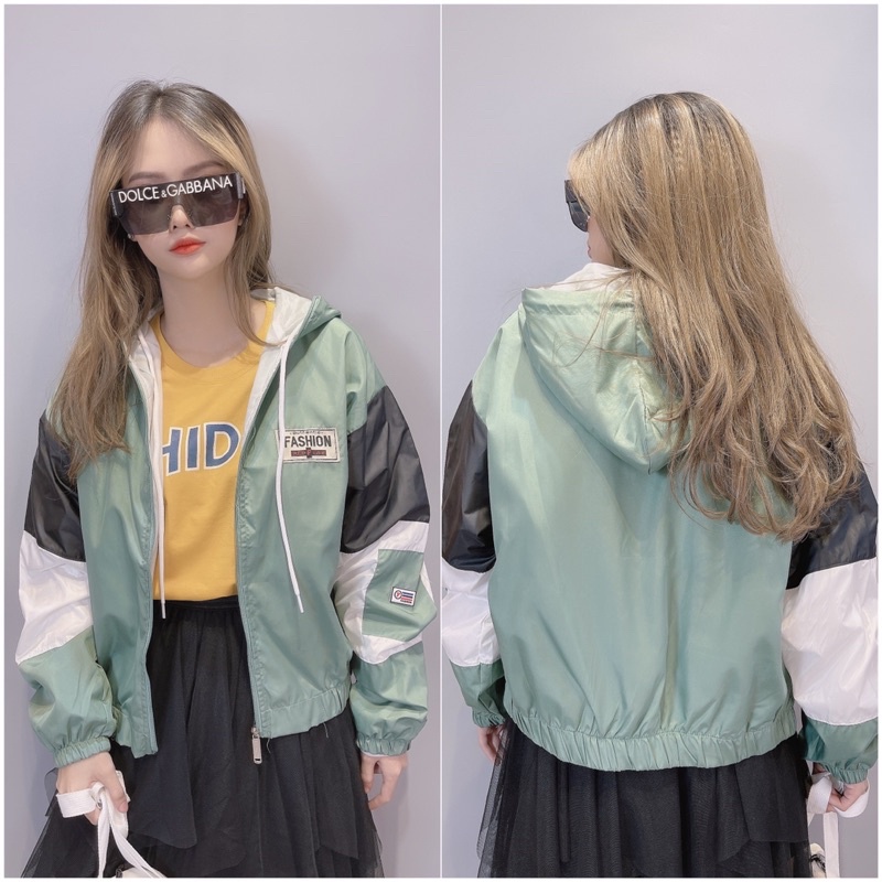 AK25_Áo Khoác Dù Phom Rộng May 2 Lớp_Áo Khoác Thể Thao Unisex Form Rộng Nam/Nữ Ok