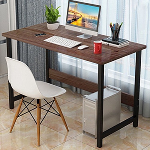 Bàn Làm Việc Chữ U, Bàn Học Chân Sắt Mặt Gỗ Dài 80cm, 1m, mặt bàn dày 18mm