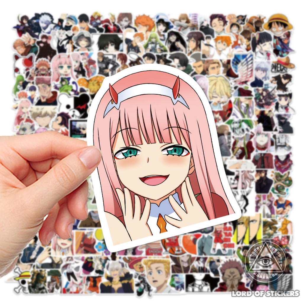 Set 200 Nhãn Dán Hình Nhân Vật Truyện Tranh Tổng Hợp Sticker Anime Manga Trang Trí Mũ Bảo Hiểm, Laptop, Điện Thoại, Xe