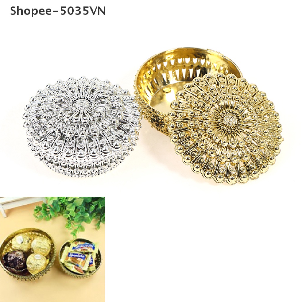 {AKIN} Hộp Đựng Bánh Kẹo Cưới Bằng Nhựa Lá Vàng Làm Quà Tặng Đám Cưới {akindofstar1.vn}