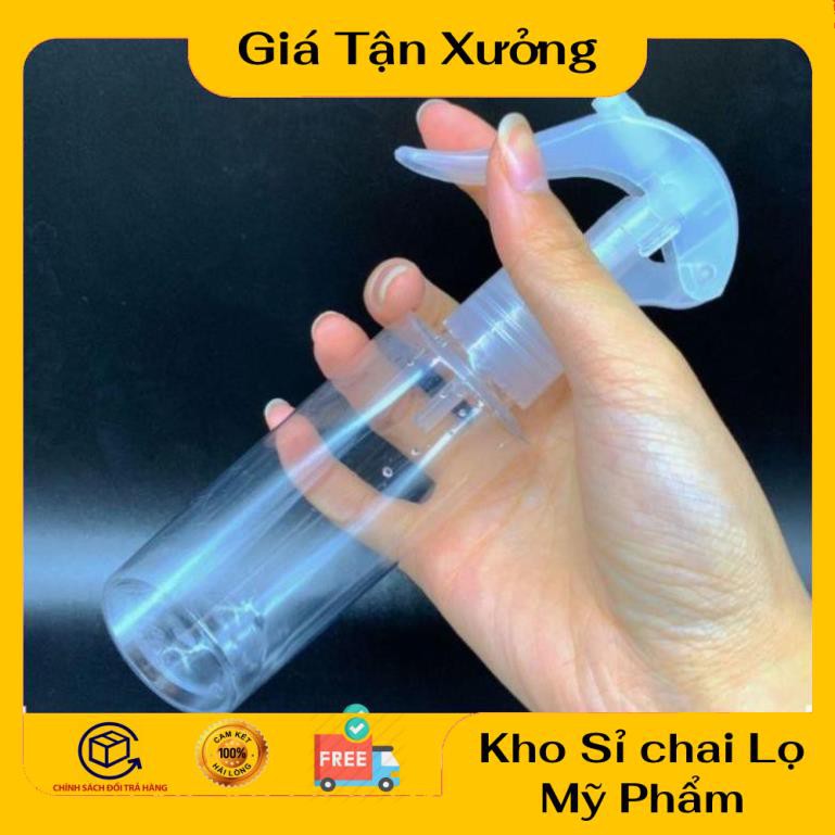 Chai Xịt Phun Sương ❤ TRÙM SỈ ❤ Chai nhựa pet xịt Vòi Súng 100ml vai ngang rỗng chiết mỹ phẩm , phụ kiện du lịch