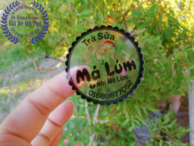 Tem decal dán ly trà sữa