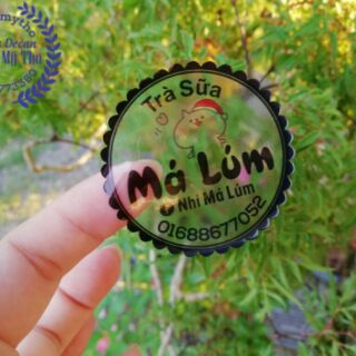 Tem decal dán ly trà sữa [ Hàng đặt trước]