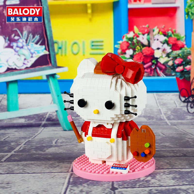Khối Lắp Ghép Nano Hình Hello Kitty Cho Bé DIY