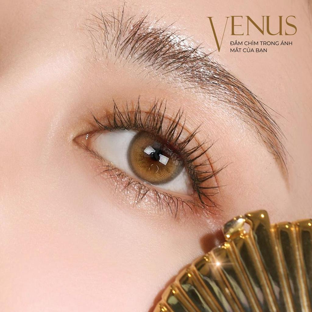 Lens nâu tây có độ cận 0-6 Venus hiệu Angel Eyes chất liệu Silicone Hydrogel đường kính áp tròng 14.0mm