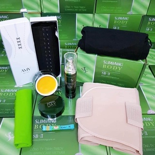 [Đai Nịt Bụng Giảm Mỡ Ủ Nóng Slimming Body SB2 Full Bộ