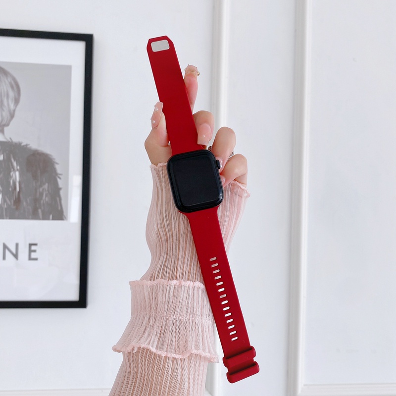 Dây Đeo Silicone 2022 Cho Đồng Hồ apple watch 49mm 45mm 41mm 44mm 42mm i-watch 40mm 38mm Ultra 8 7 3 5 6 se