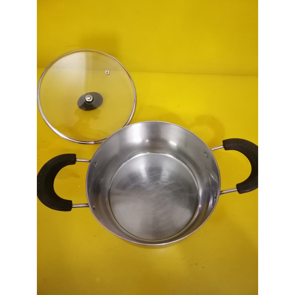 Nồi inox nội địa Nhật, size 20cm, cao 9cm (mã 552), Dùng được bếp từ