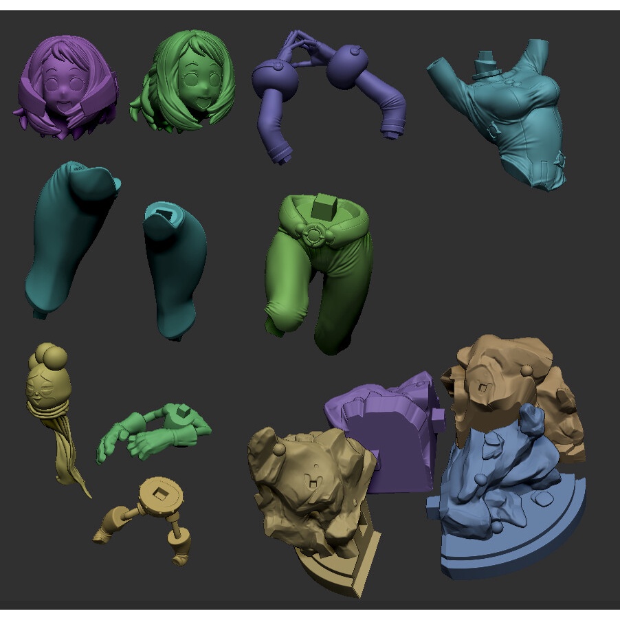 File in 3D mô hình Ochako Uraraka - My Hero Academia