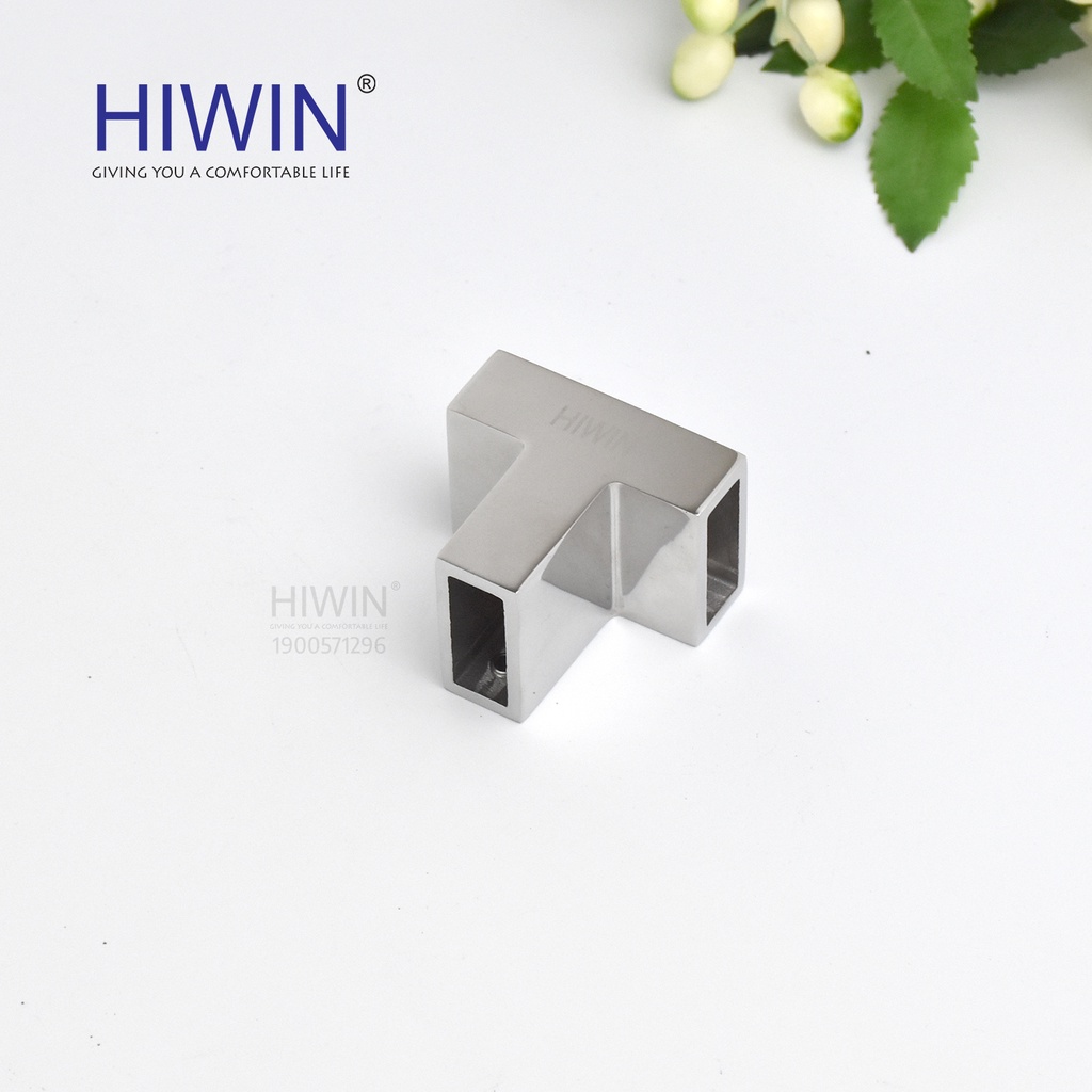 Chuyển góc chữ T cabin kính dùng cho ống 10x30 inox 304 mặt gương Hiwin SB-619F