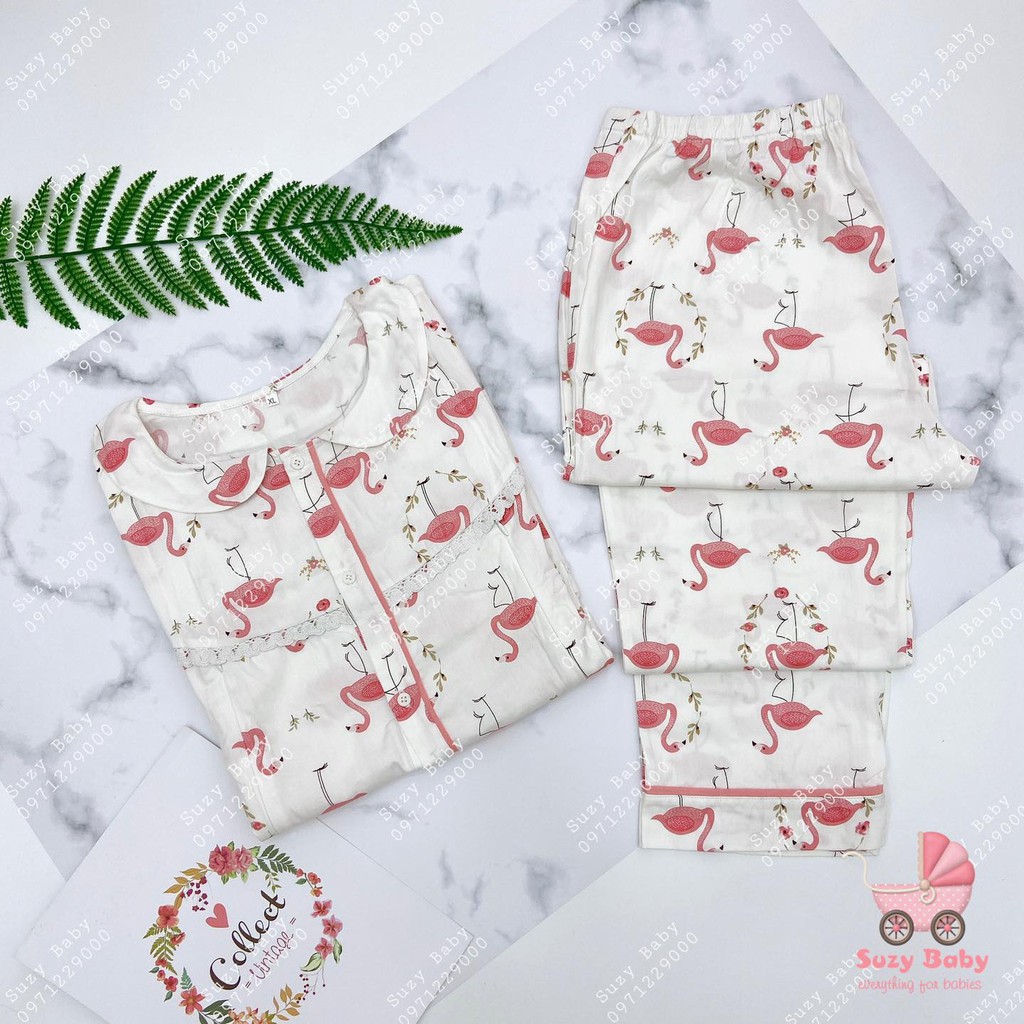 Bộ mẹ sau sinh thô lụa