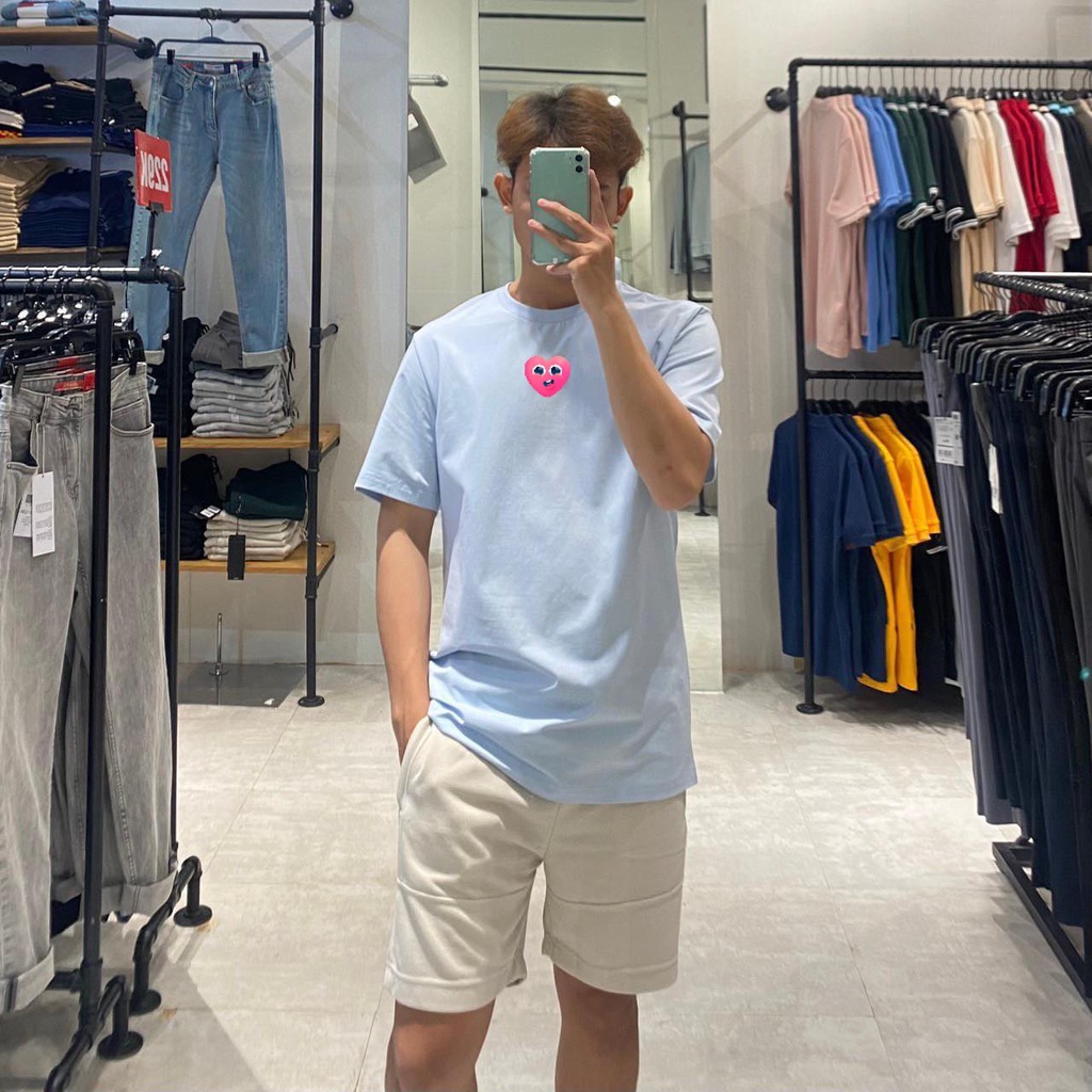 Áo Thun Trơn Basic Cổ Tròn Cotton 4 Chiều Cao Cấp, Co Giãn, Thoáng Mát - XANH NHẠT - GUNN T-SHIRT