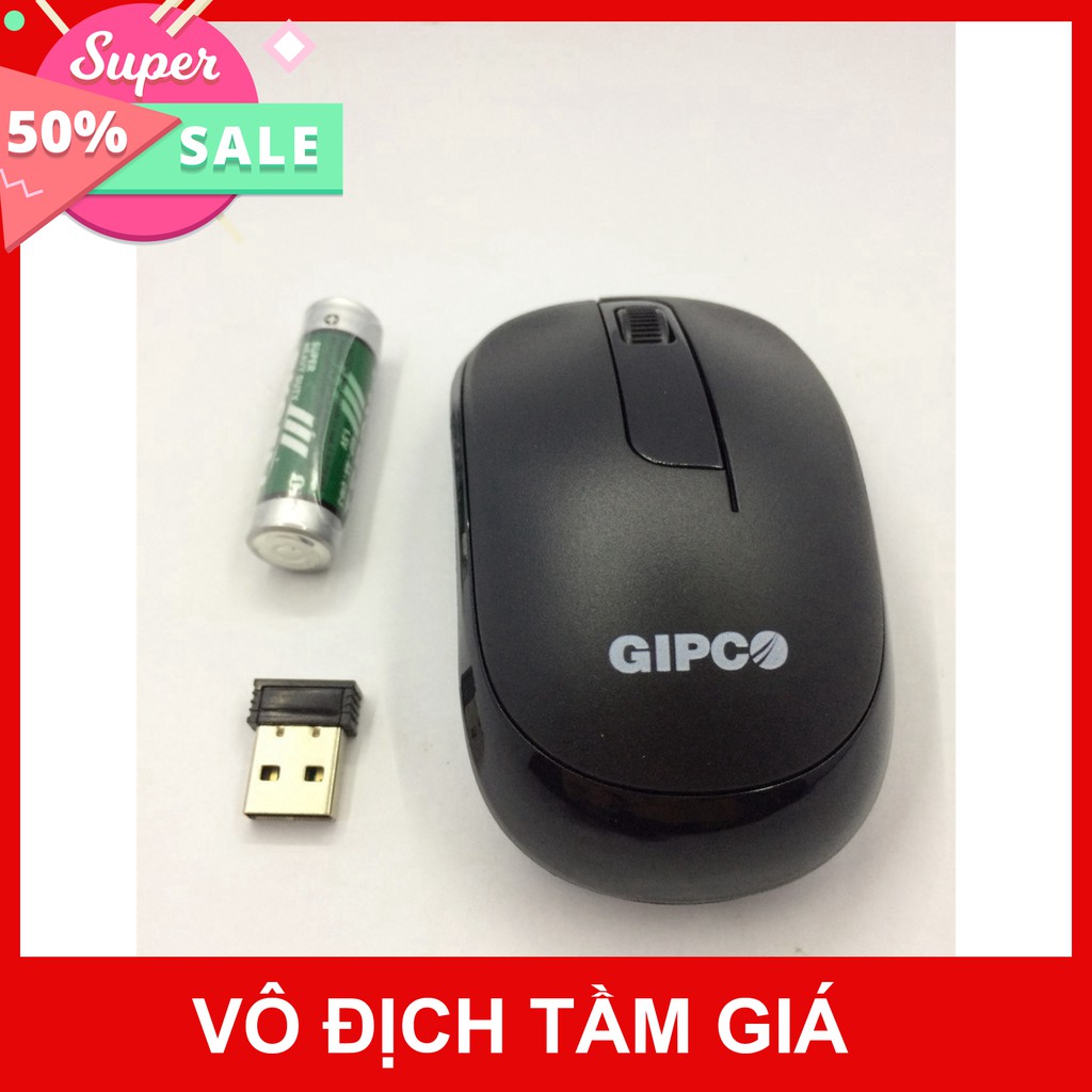 Chuột không dây GIPCO G05 - Chuột không dây bán chạy nhất đầu năm 2020 - Có pin tặng kèm - Bảo hành 12 tháng