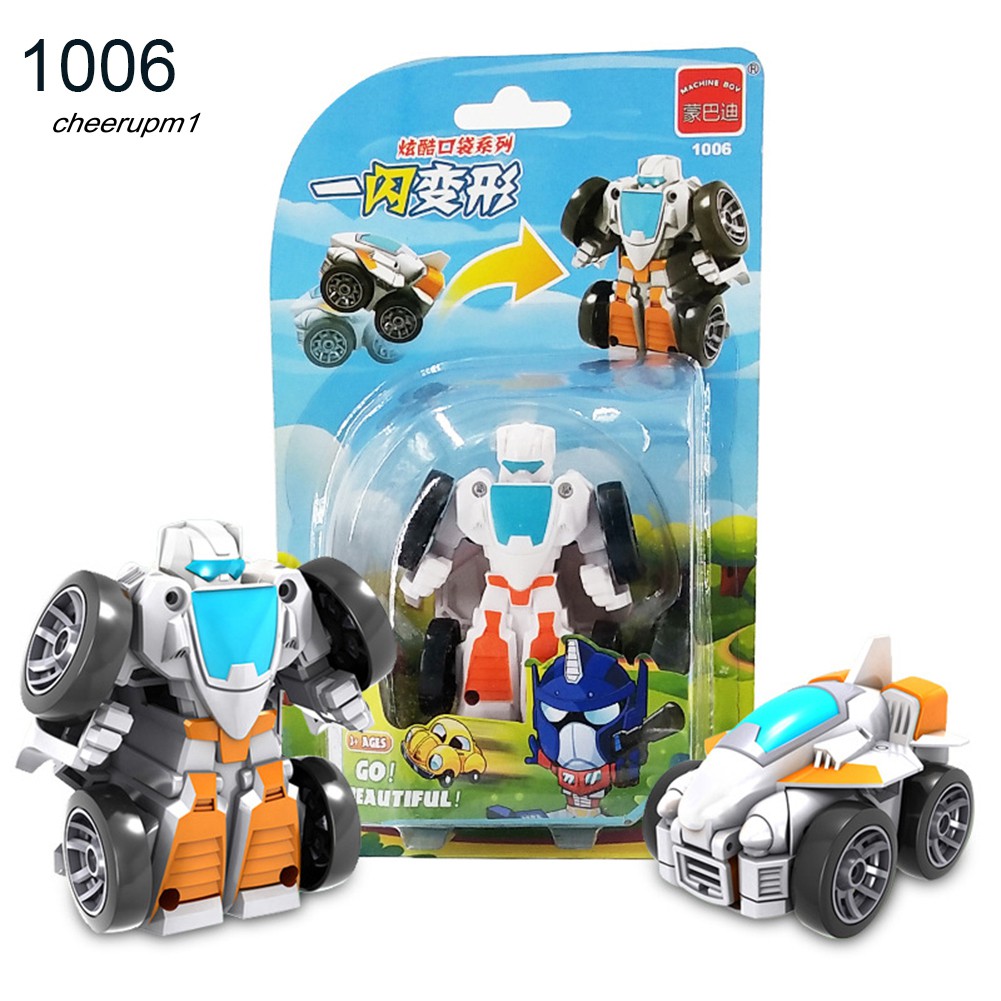Đồ chơi mô hình xe biến hình thành robot nhỏ gọn dễ thương cho bé