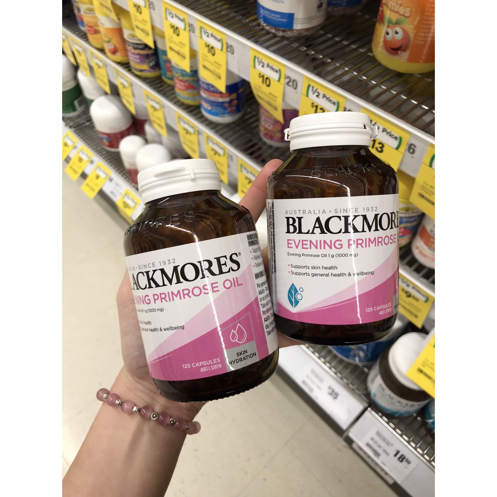 [Date 2024] Tinh dầu hoa anh thảo Evening Primrose Oil Blackmores Úc cân bằng nội tiết 125 viên 190 viên | Thế Giới Skin Care