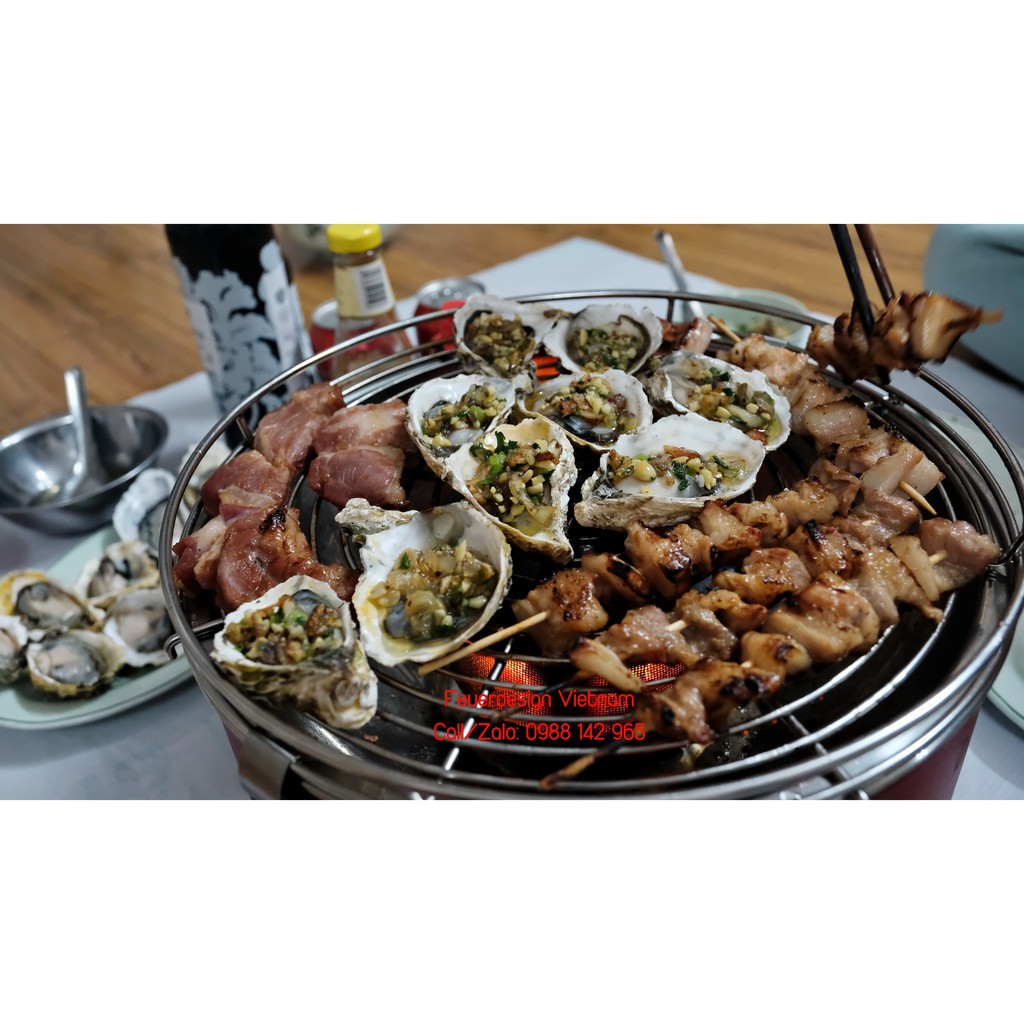 Bếp nướng than hoa không khói Đức Feuerdesign Mayon