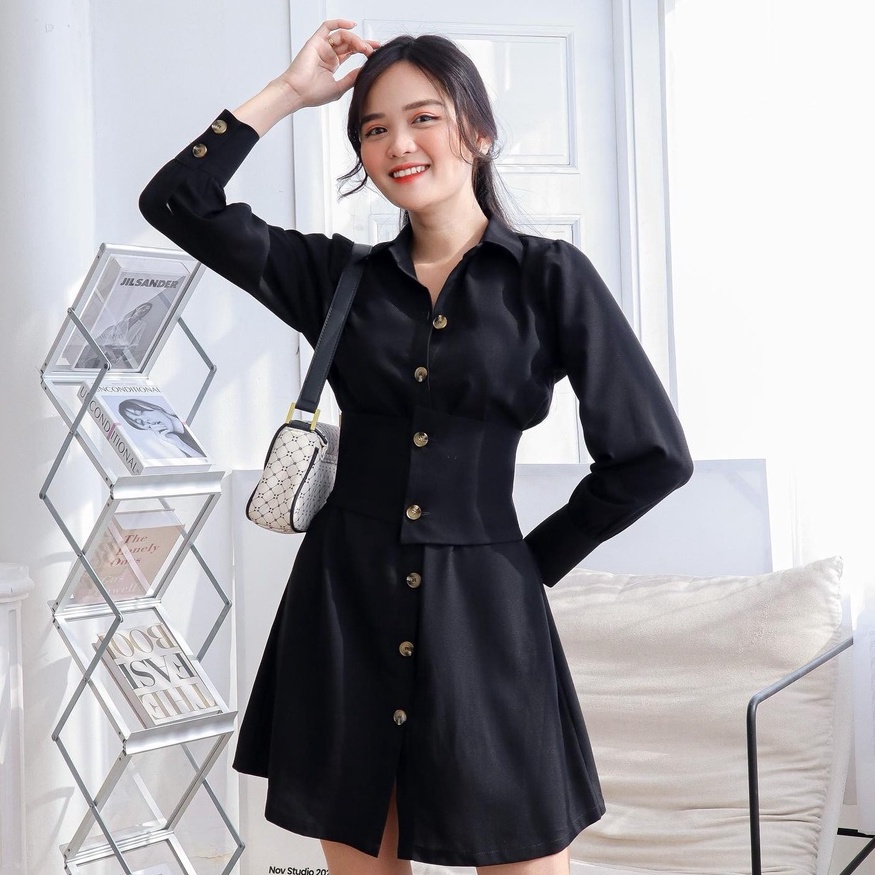 Đầm AMANDA - Đầm sơ mi có thắt eo