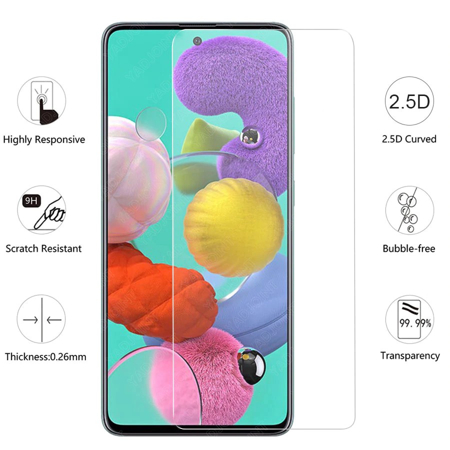 Miếng Dán Kính Cường Lực Cho Samsung A71, A51, Dán Màn Hình Samsung