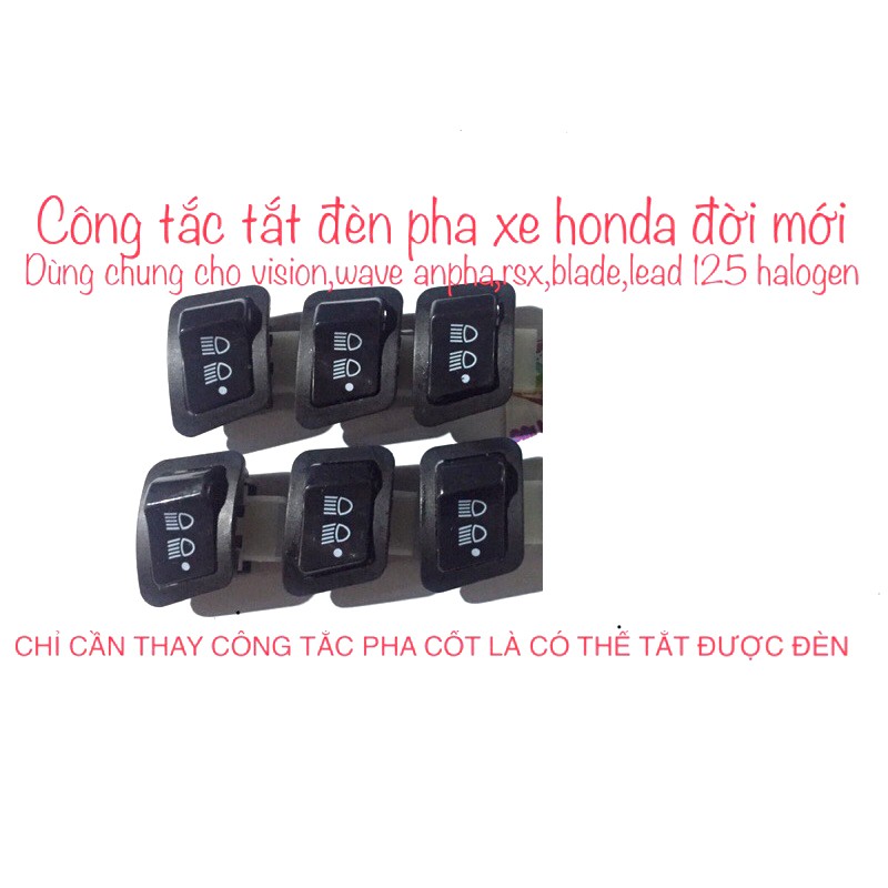 Công tắc bật tắt đèn pha xe máy Honda Wave, Vision, Lead, Air Blade, Wave RSX, Future.