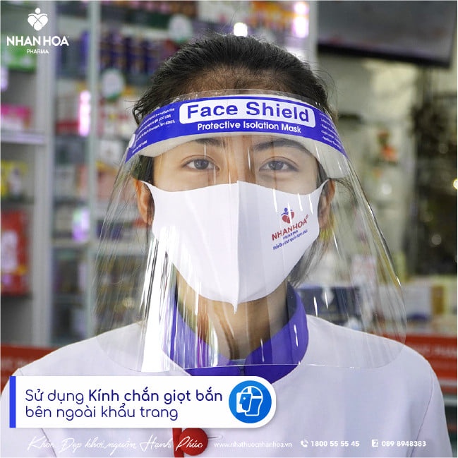 Kính Chống Giọt Bắn Bảo Hộ An Toàn Trong Suốt Face Shield