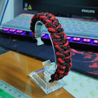 [HOT] Vòng Paracord (nhận đổi màu dây) Đỏ Sọc Đen Shark Jaw Bones