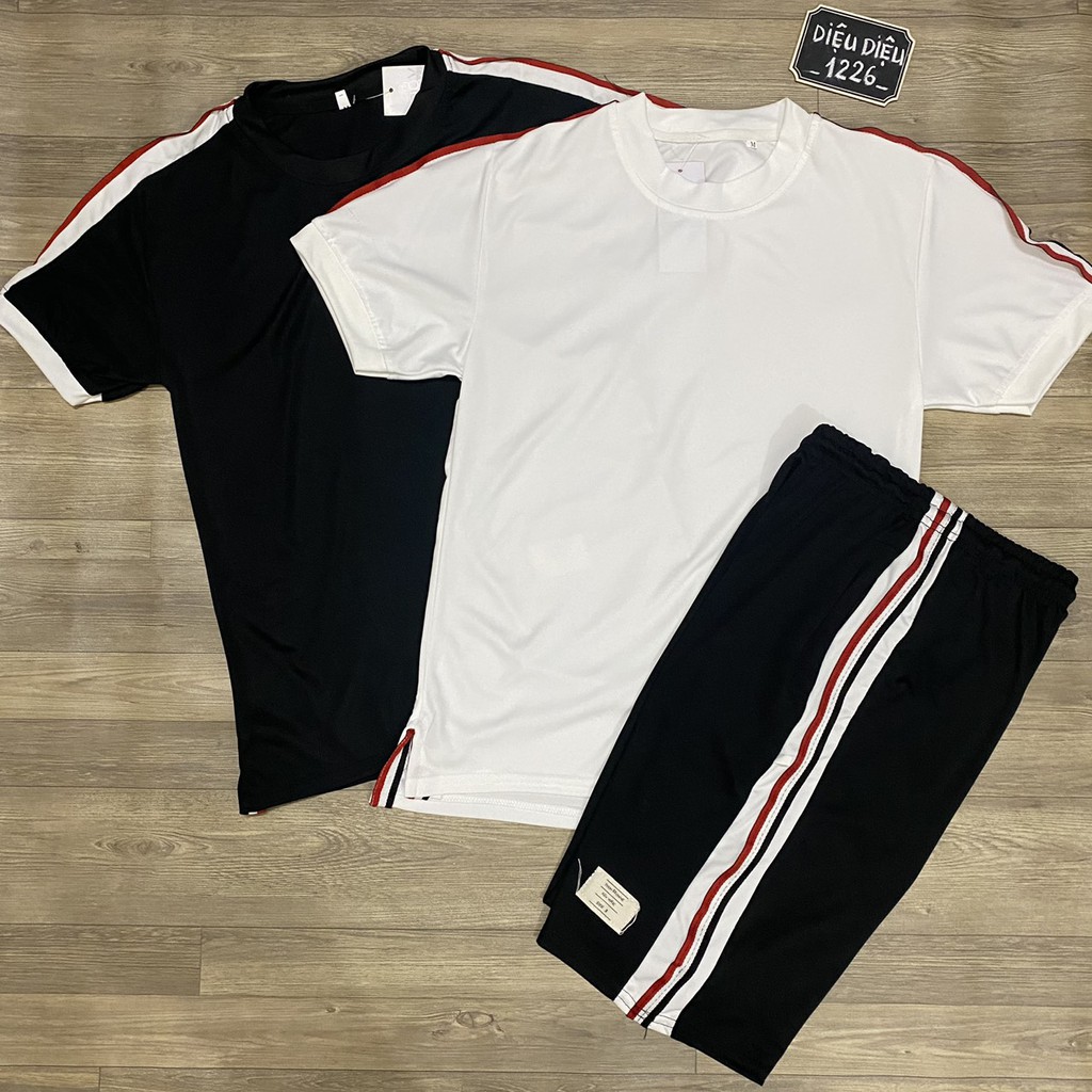 BỘ ĐỒ NAM BỘ HÈ NAM THỂ THAO XẺ TÀ MIX KẺ SỌC kèm ảnh thật | BigBuy360 - bigbuy360.vn