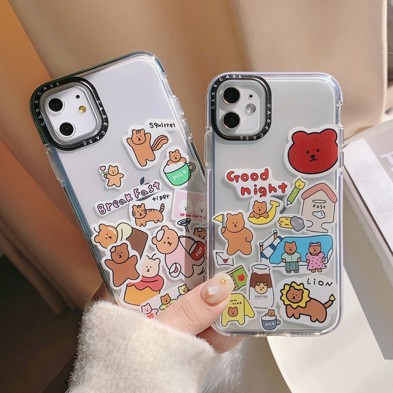 Ốp điện thoại in hình gấu hoạt hình cho Iphone 5/5S/6/6plus/6S/6S plus/6/7/7plus/8/8plus/X/XS/XS Max/11 64 | BigBuy360 - bigbuy360.vn