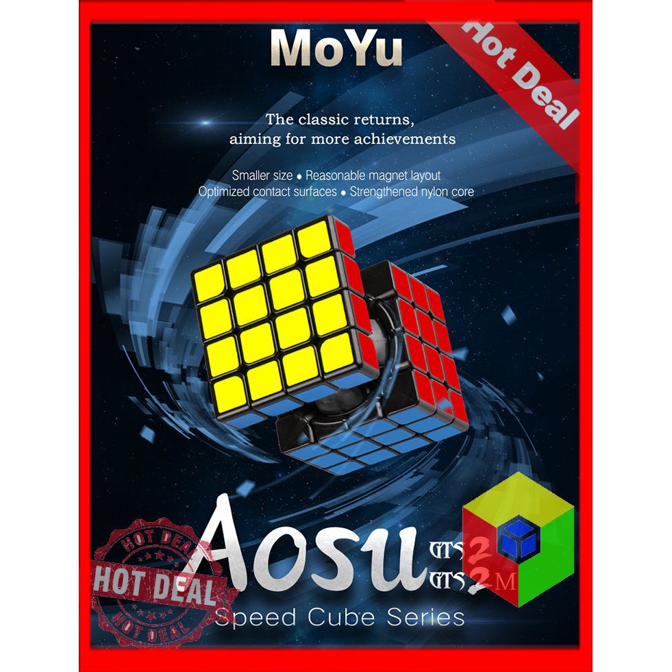 Đồ chơi Rubik 4x4 - MoYu Aosu GTS2 M - MoYu Aosu GTS 2 - Đồ chơi trí tuệ