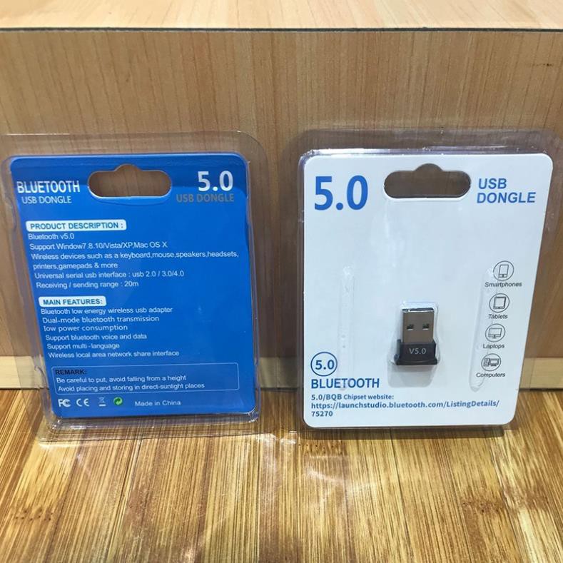 Freeship 50k USB Bluetooth 5.0 cho PC -USB Bluetooth Máy tính kết nối 20m V5.0 -dc3853