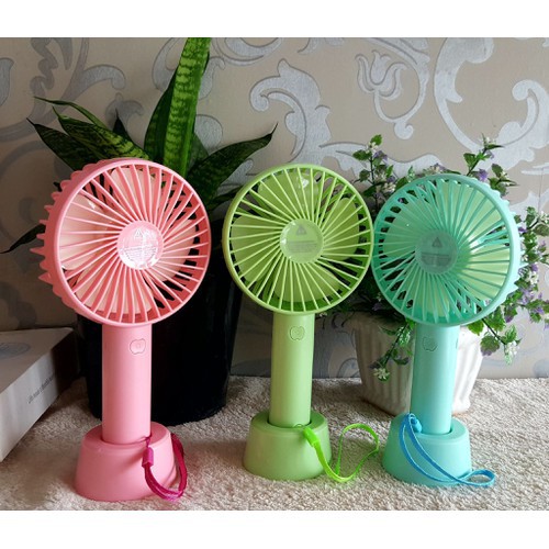 Quạt Cầm Tay Mini Để Bàn Minifan Có Đế Nhiều Chế Độ Gió Nhỏ Gọn Nhiều Màu Sắc Cực Mát Hỗ Trợ Pin Sạc Dùng Cực Lâu