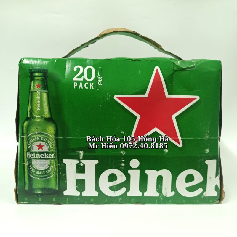 [HỎA TỐC] Bia Heineken Pháp thùng 20 chai 250ml