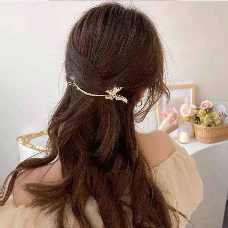 Kẹp Tóc Đính Ngọc Trai Thời Trang Cho Nữ