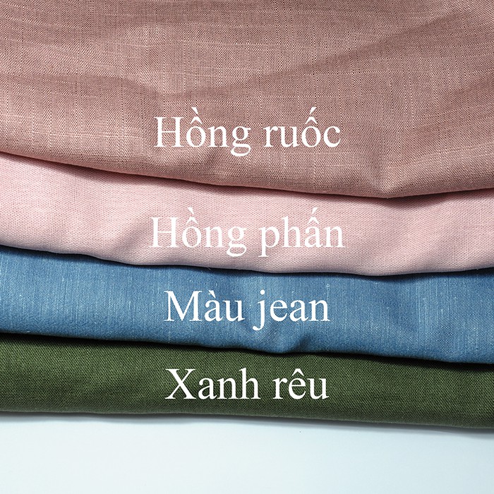 Khăn tay (Khăn mùi xoa) vải linen trơn dùng để thêu thủ công 30x30cm (khăn tập thêu) - Loại đặc biệt